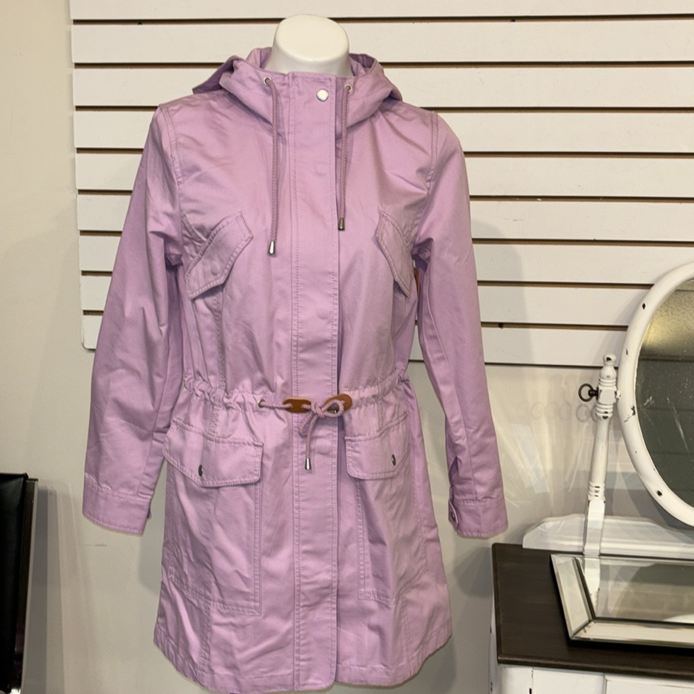 NWT Talbots Pink Spring Coat with Hood Size S